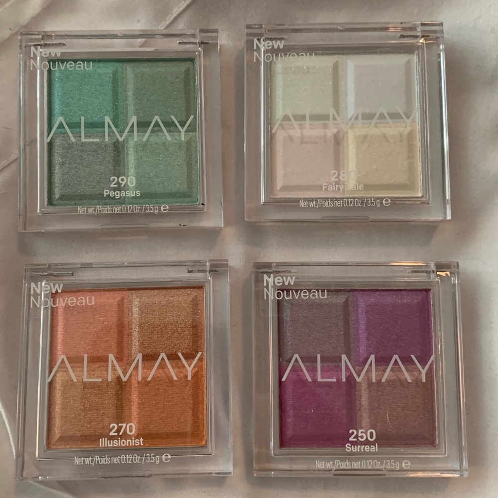 Four Almay Mini Eyeshadow Pallets New Sealed